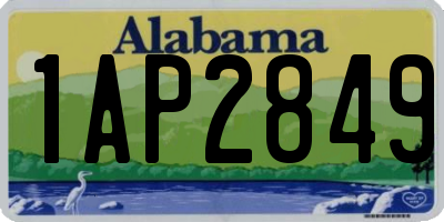AL license plate 1AP2849
