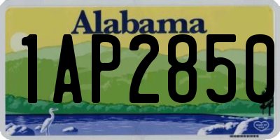 AL license plate 1AP2850