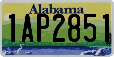 AL license plate 1AP2851