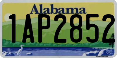 AL license plate 1AP2852