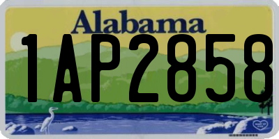 AL license plate 1AP2858