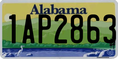 AL license plate 1AP2863