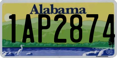 AL license plate 1AP2874