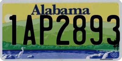 AL license plate 1AP2893