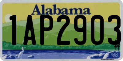 AL license plate 1AP2903