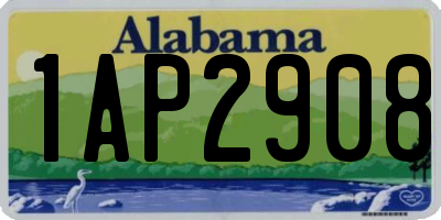 AL license plate 1AP2908
