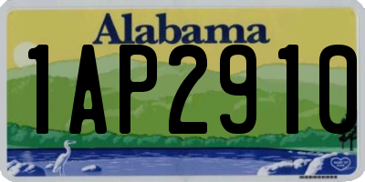 AL license plate 1AP2910