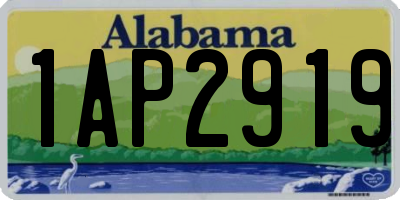AL license plate 1AP2919