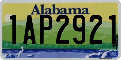 AL license plate 1AP2921