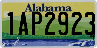 AL license plate 1AP2923