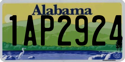 AL license plate 1AP2924