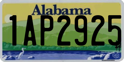 AL license plate 1AP2925
