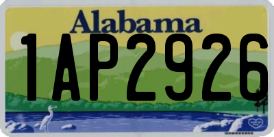 AL license plate 1AP2926