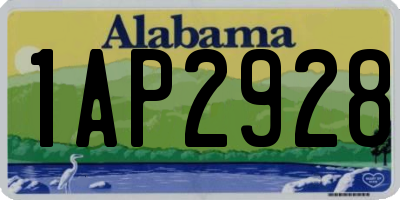 AL license plate 1AP2928
