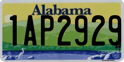 AL license plate 1AP2929