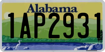AL license plate 1AP2931