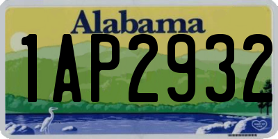 AL license plate 1AP2932