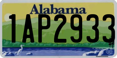 AL license plate 1AP2933