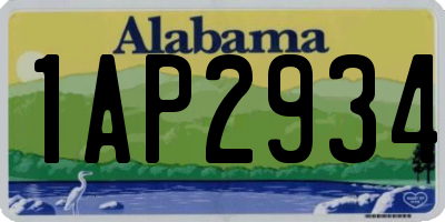AL license plate 1AP2934