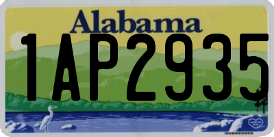 AL license plate 1AP2935