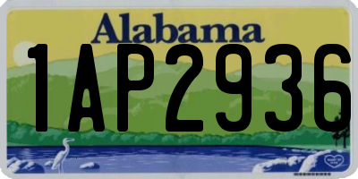AL license plate 1AP2936