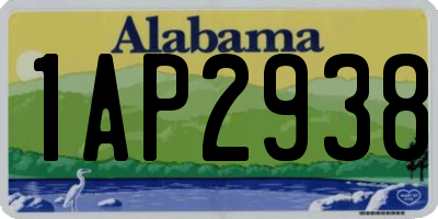 AL license plate 1AP2938