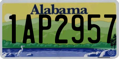 AL license plate 1AP2957