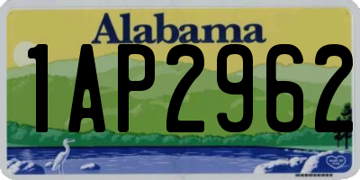 AL license plate 1AP2962