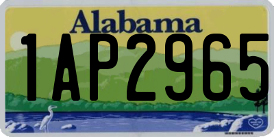 AL license plate 1AP2965