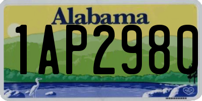 AL license plate 1AP2980