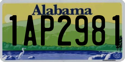 AL license plate 1AP2981