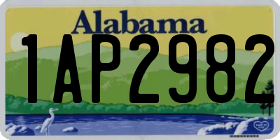 AL license plate 1AP2982