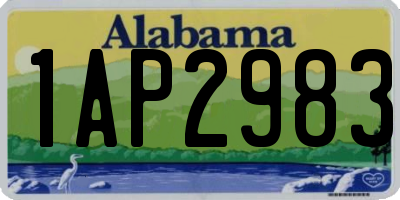 AL license plate 1AP2983