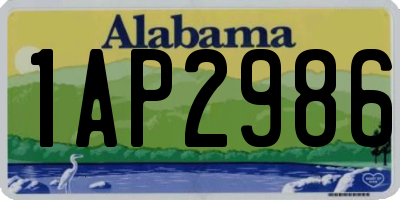 AL license plate 1AP2986