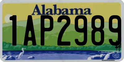 AL license plate 1AP2989