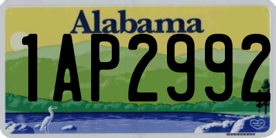 AL license plate 1AP2992