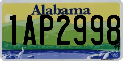 AL license plate 1AP2998