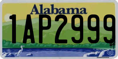 AL license plate 1AP2999