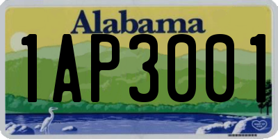 AL license plate 1AP3001