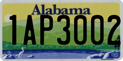 AL license plate 1AP3002