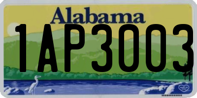 AL license plate 1AP3003