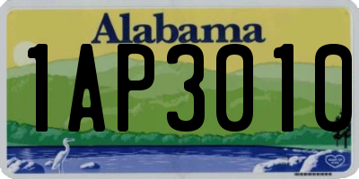 AL license plate 1AP3010