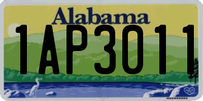 AL license plate 1AP3011