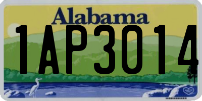 AL license plate 1AP3014