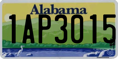 AL license plate 1AP3015