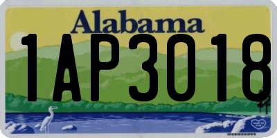 AL license plate 1AP3018
