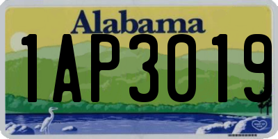 AL license plate 1AP3019