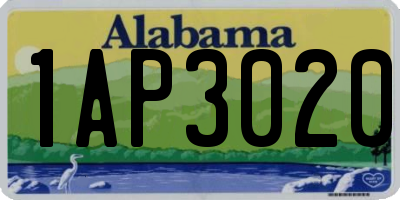 AL license plate 1AP3020