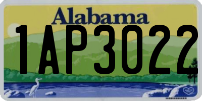AL license plate 1AP3022