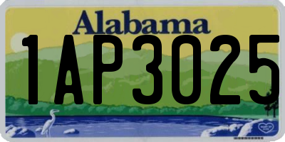 AL license plate 1AP3025